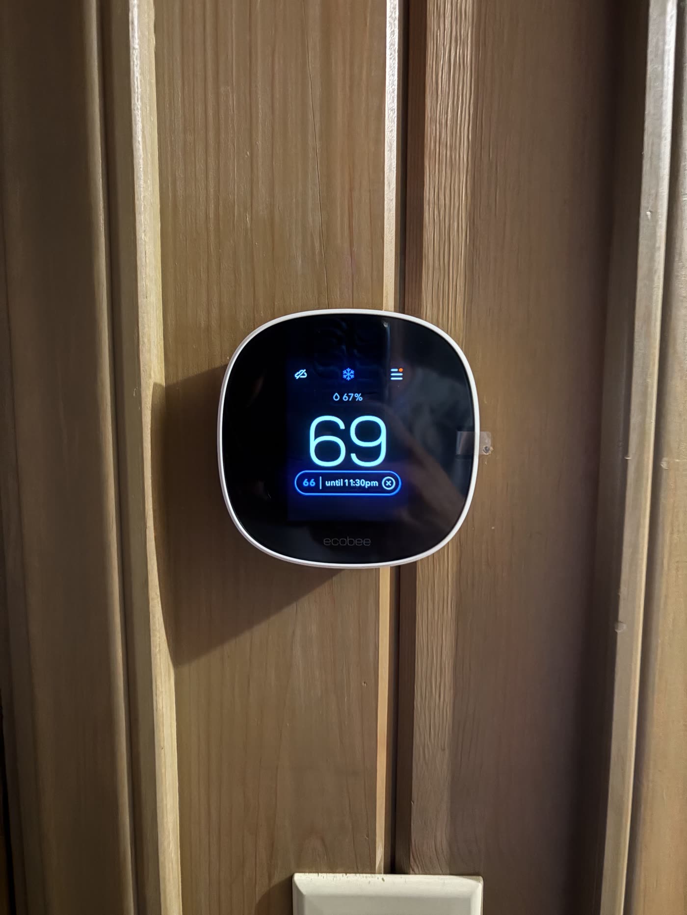 Ecobee thermostat installed for a customer